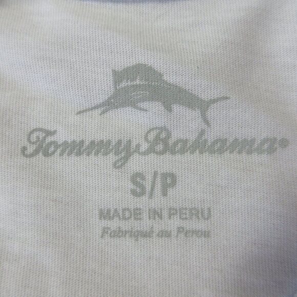 TOMMY BAHAMA Pickleball Thirst Place Champ T-Shirt Mens Small White Cotton 1 NWT - Picture 6 of 10